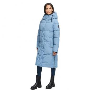 Marikoo Damen Daunenmantel Michikoo XVI XXL – Blauer Extra Long