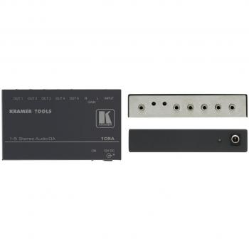 Kramer Electronics 105A 5-Input/5-Output Stereo Audio Distribution Amplifier in Black