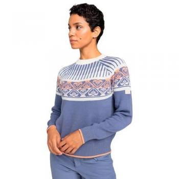 Dark Purple & White Roxy Sweatshirt (Cozy Sound) – Women L