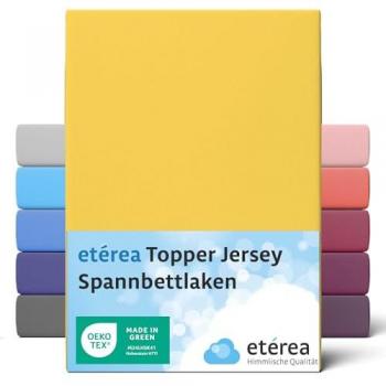Comfort Jersey Topper Spannbetttuch, Gelb, Etérea