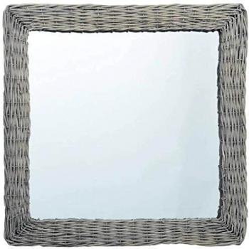 Specchio decorativo in vimini 60 x 60 cm