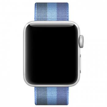 Cinturina Apple 38 mm Nuovo Nero Blu Woven Nylon