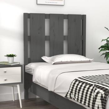 Grey Solid Wood Pine Bed Headboard 80.5x4x100 cm vidaXL
