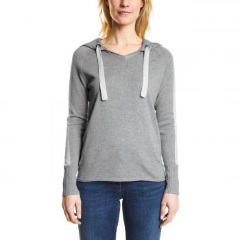 Cecil Damen Hoodie 300546, Grau (Mineral Grey Melange 20327)