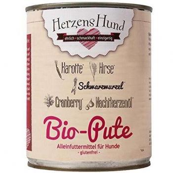 Tacchino Bio Herzens Hund con Verdure – Uditto 800 g