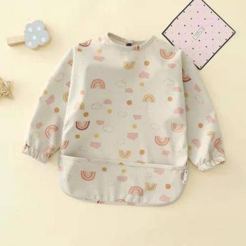 Waterproof Long Sleeve Baby Bibs with Cartoon Design