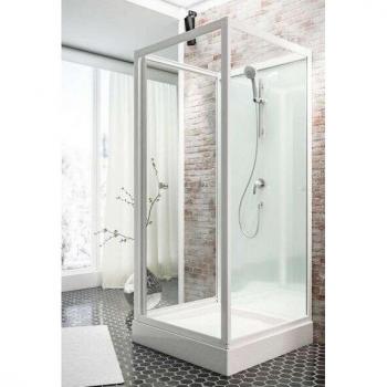 Cabine de Douche Totale 80×80 cm – Verre Sécurité 5mm – Blanc Alpine – Édition Schulte