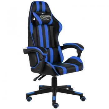 Sedia Gaming Nero e Blu in Similpelle Deluxe