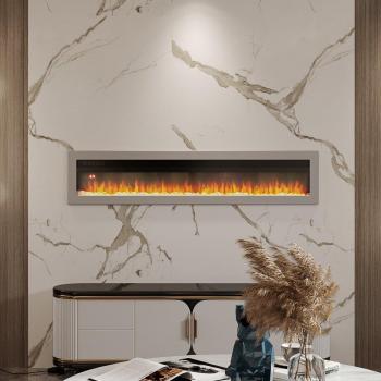 70 Inch Electric Fireplace with 9 Flame Colors and Remote Control