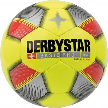 Derbystar Futsal Basic Pro S-Light für Kinder, gelb rot Silber
