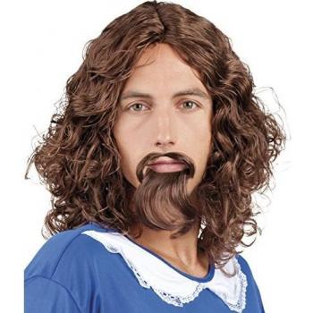 Boland Herrenperücke für Karneval, braun mit Bart