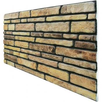Revestimiento de pared 3D de poliestireno con diseño de piedra