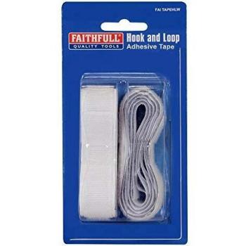 Faithfull Self Adhesive Hook and Loop Tape 20mm White