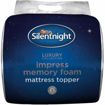 Silentnight 5cm Thick Memory Foam Mattress Topper for Back Pain