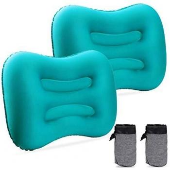 TsunNee Oreillers Gonflables pour Voyage, Confortable et Pliable, Paquet de 2