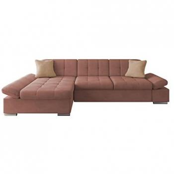 Sofá rinconero Comfivo 152, Uttario Velvet 2955 + Uttario Velvet 2956