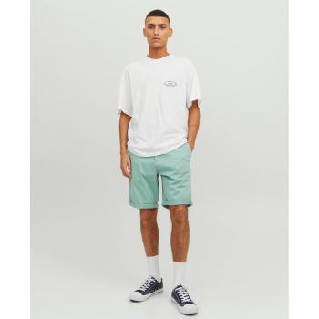 Bermuda Jack&Jones 'Bowie' Verde Agua Hombre Corte Regular Bajos Vueltos Ajustables
