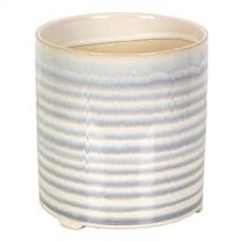 Maceta de Interior Style Home Celeste y Blanco