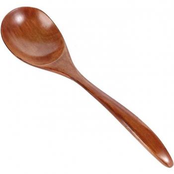 Multi-Color Handle Wooden Soup Spoon