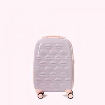 Lulu Guinness Lavender Grey Spinner Travel Case