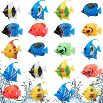Decoración Acuática: 20 Peces Simulados
