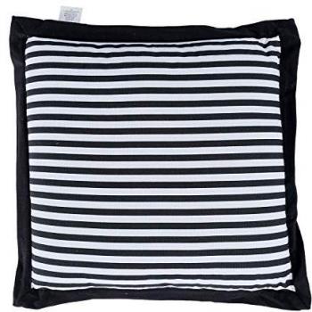 Assise en coussin noir strié – Homescapes