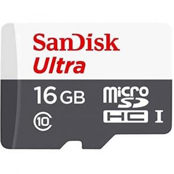 Tarjeta de Memoria SanDisk Ultra Android microSDHC de 16 GB con hasta 80 MB/s y Class 10, Rojo Lata