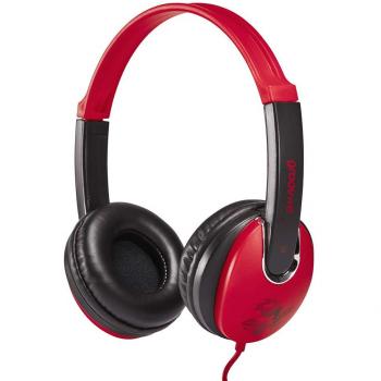 Kid‑Groove Red Adjustable On‑Ear Earbuds