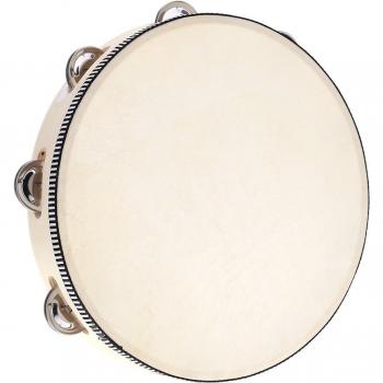 10 Birch Tambourine with Metal Jingles