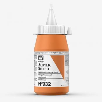 Vivid Orange Fluorescent 500ml Studio Paint