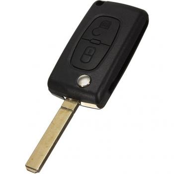 Clé télécommande Citroën (C1–C5) – boîtier et couvercle à deux boutons