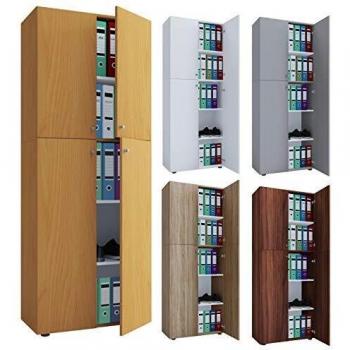 VCM Aktenschrank Lona mit Drehtüren 5 Fächer