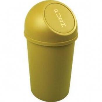 Papelera de Plástico Helit 13L Amarilla H490xØ253mm