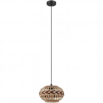Lámpara Techo Dondarrion 1 Luz 26 cm Negro Natural