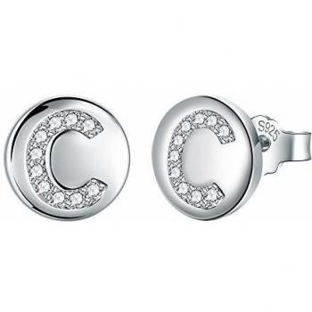 Boucles d'oreilles Argent 925 Lettre C