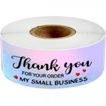 M17D 120 Pcs Rectangle Thank You Craft Stickers
