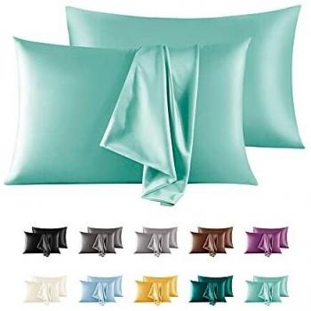 Silk Pillowcase Set, 2 Pack Soft and Smooth Pillow Covers for Hair and Skin