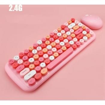 Kit Teclado Inalámbrico Color Caramelo para Laptop