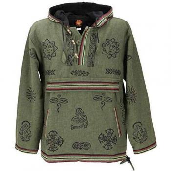 Goa-Baja Herren‑Sweatshirt mit Kapuze, grün, XXL – Baumwollmaterial