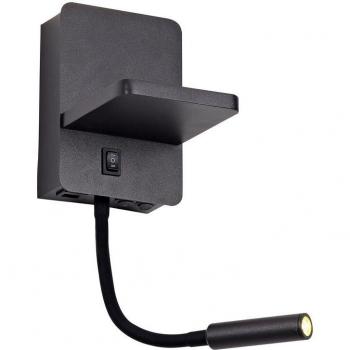 Aplique LED Black 5W/3W con carga sin cable y soporte ajustable
