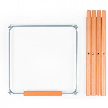 Kit de pieds longs Childhome pour chaise haute Evolu Extra avec repose-pieds en bois naturel menthe