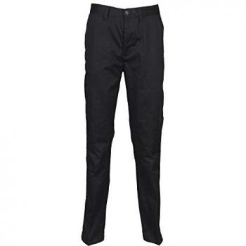 Henbury 40L Black 65/35 Casual Chinos for Men