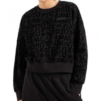 Felpa EA7 Graphic Series Girocollo Nero Donna S