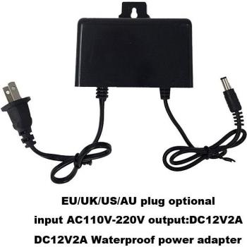 Adaptateur 12V 2A avec prise étanche pour caméras Wifi