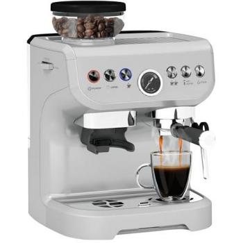 HOMCOM Espresso Machine with 15-Bar Pressure and Bean Grinder