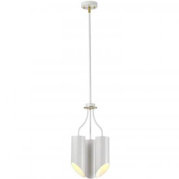 Quinto 3 Light Multi Arm Ceiling Pendant White Aged Brass, E27