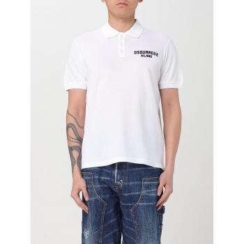 Polo Uomo XXL Bianco Dsquared2