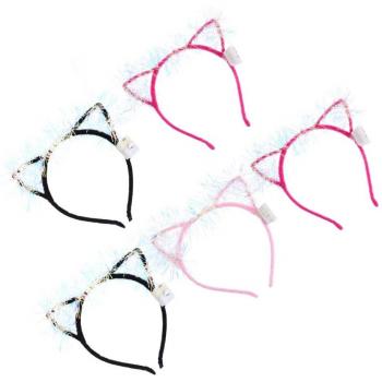 5PCS Durable Luminous Cat Ear Headbands