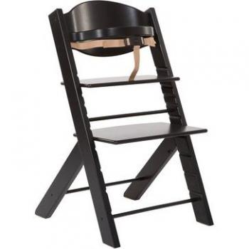 Treppy® Chaise haute enfant en bois noir