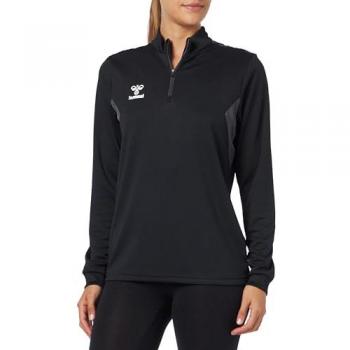Hummel Trainingsjacke mit halbem Reißverschluss – Damen, Schwarz, XL